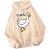 QUACK niedlicher Cartoon Gänsepullover Frühling und Herbst Herren- und Damen Langarmjacke Kapuzenpullover