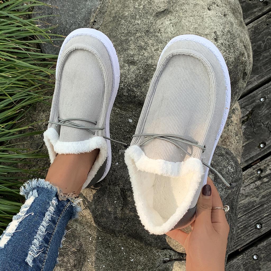 Moda Nuovo Stivaletti Invernali da Donna Slip on in Camoscio Stivali da Neve Peluche Pelliccia Naturale Caldi Scarpe di Cotone Outdoor Casual Scarpe Basse da Donna