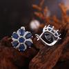 Flower Shape design earrings natural kyanite 8.14ct real gemstones 925 sterling silver fine jewelry for women's banquet wear
