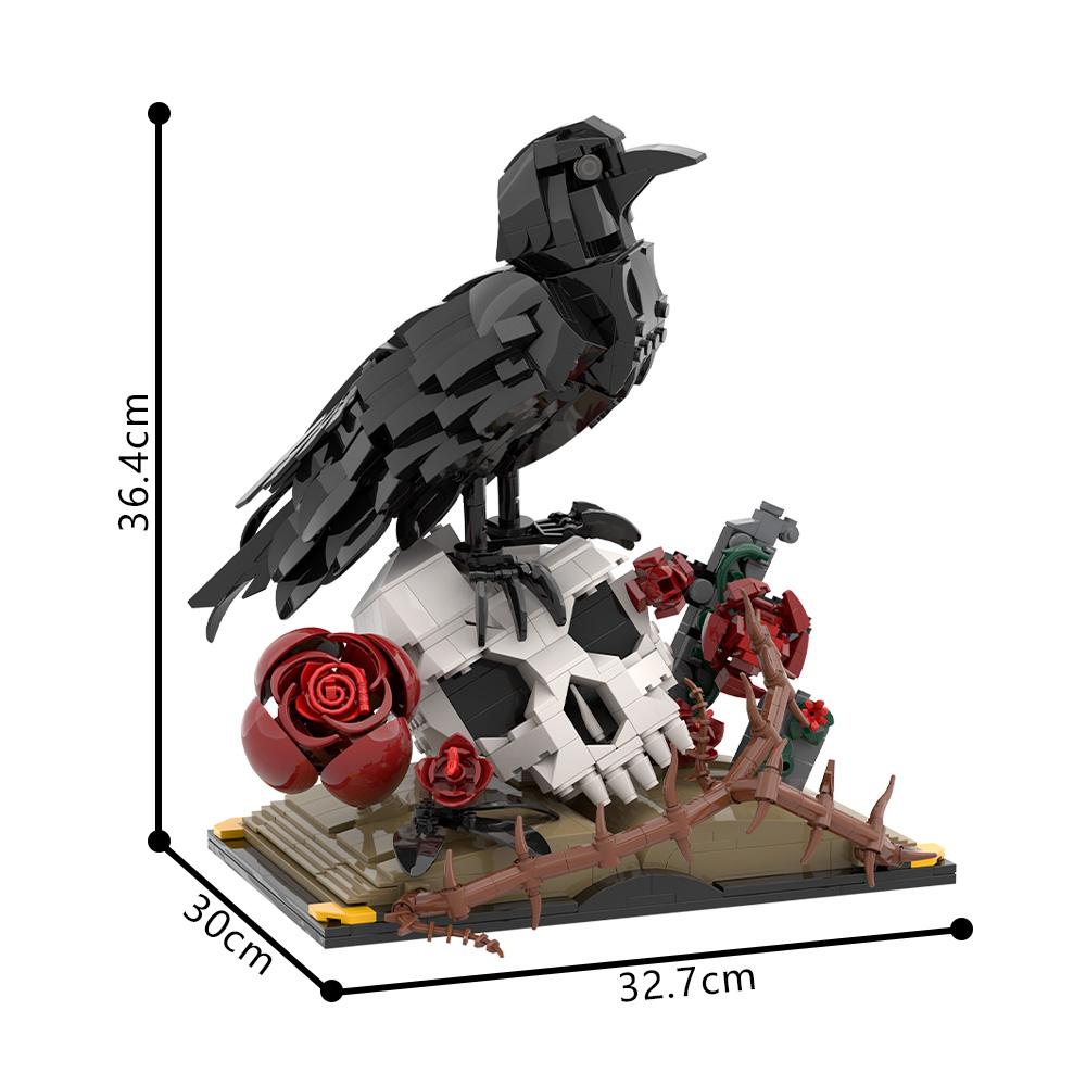 Gobricks MOC Raven Gothic Flower Building Blocks