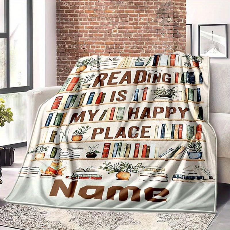 Reading Enthusiast Customize Your Name Blanket Warm Comfortable And Soft Blankets Are Suitable For Home Lunch Break Blanket Office Sofa Sofa Gift To