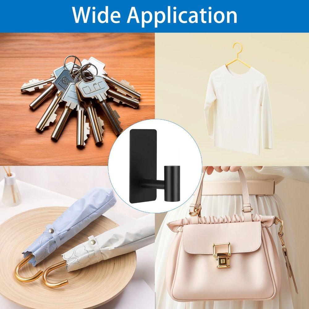 Self-Adhesive Sticky Holder Waterproof Closet Stick Robe Towel Hooks  Bathroom