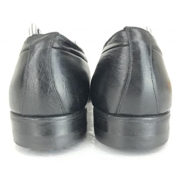 Vintage Pre-80s / FLORSHEIM Goodyear Welt Leather Plain Toe Dress Shoes Black /7 / 25.0cm/(USED)