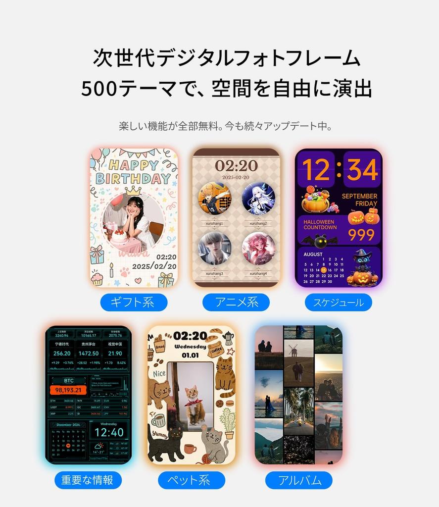 Divoom Times Frame Digitales Foto Innovatives transluzentes Design mit 500 schnellen 6 64GB Full HD Display ein Divoom Dediziertes Foto und Video Perfektes Geschenk