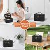 Makeup Vanity Bag PU Waterproof Toiletry Storage Bag with Removable Divider Portable Fashion Travel Makeup Bag for Women Men