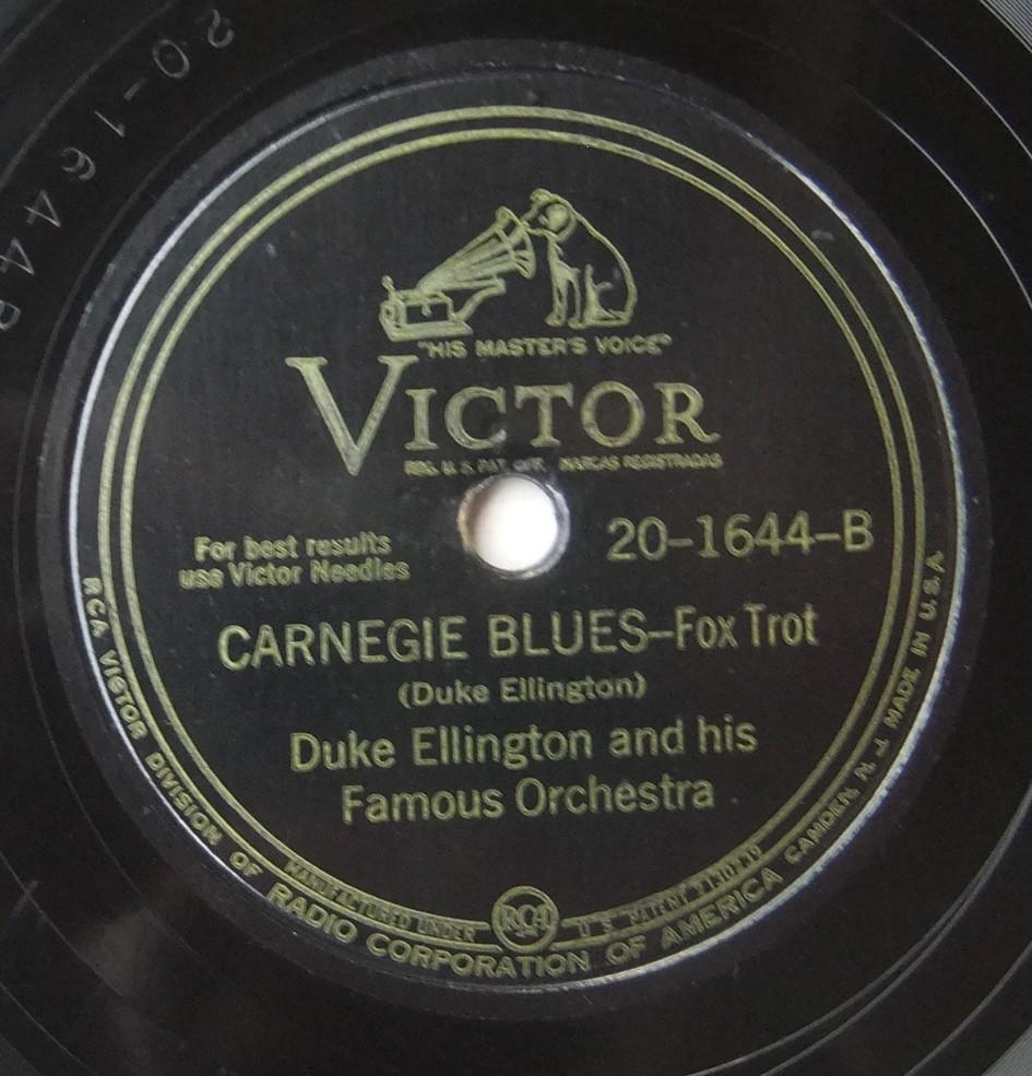 SP 78 RPM DUKE ELLINGTON My Heart Sings Carnegie Blues Victor / 20-1644