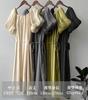 SIPERLARI Short Sleeve Lined Long Cute Solid Loose Summer Puff Mori Girl Plus Everyday Date Women's Dress, Color, Figure-Flattering, Fit, Dress,