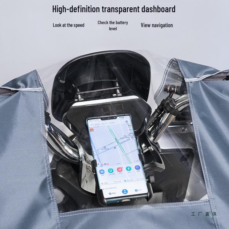 Electric Motorcycle Dashboard Rainproof Cover with Sunshade Screen