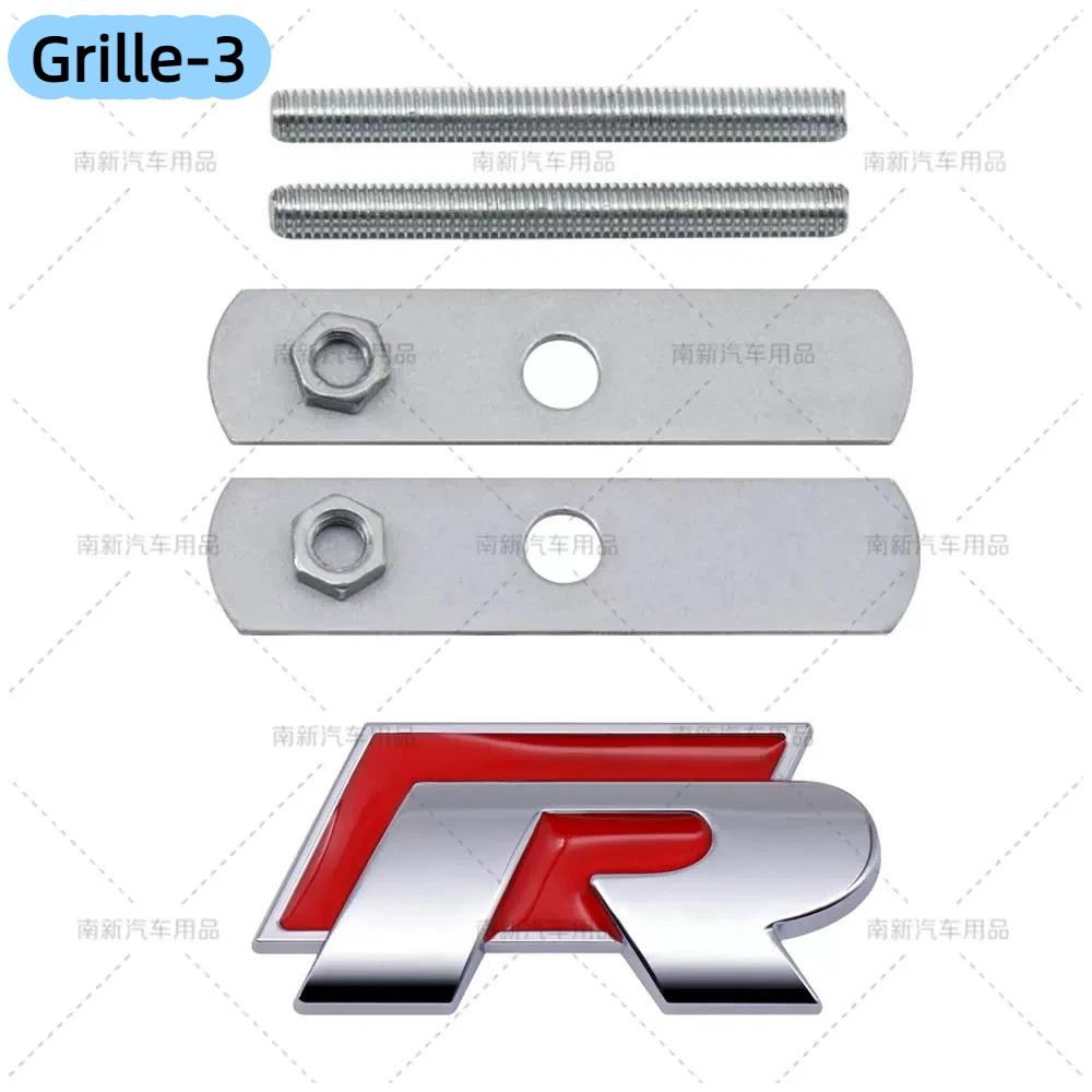 3D kovový znak R Znak na kufr auta Samolepka pro G-olf R Line P-olo P-assat J-etta T-ouareg