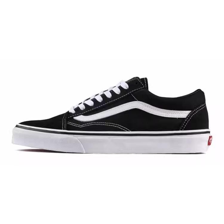 Vans Old Skool Slip Resistant Abrasion Resistant Low Top Skateboard Shoes Unisex Black White VN000D3HY28(Team352-)