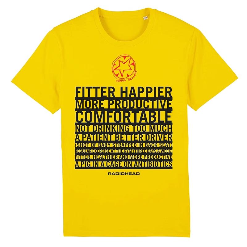 2025 Radiohead, Americké retro klasické nadměrné tričko s krátkým rukávem z rockové punkové kapely
