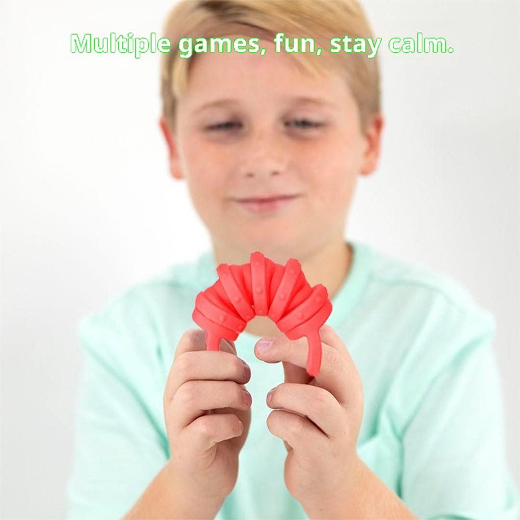 4Pcs Silica Gel Stretchable Finger Portable Relieve Pressure and Reduce Stress To Dual Suitable for Adults and