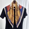 Luxury Fashion Print Square Scarf Women Satin Feel Scarves Bandana Hijab Neckerchief Shawl Kerchief Hair Band Foulard Lady