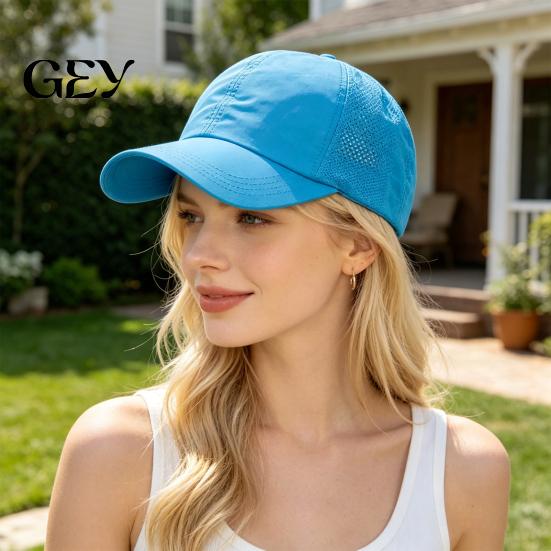 Outdoor Activity Baseball Hat Women Cap, Adjustable Elastic Straps Quick-Drying Sun Hat, Cap Criss-Cross Ponytail Design for Running Yoga Hiking