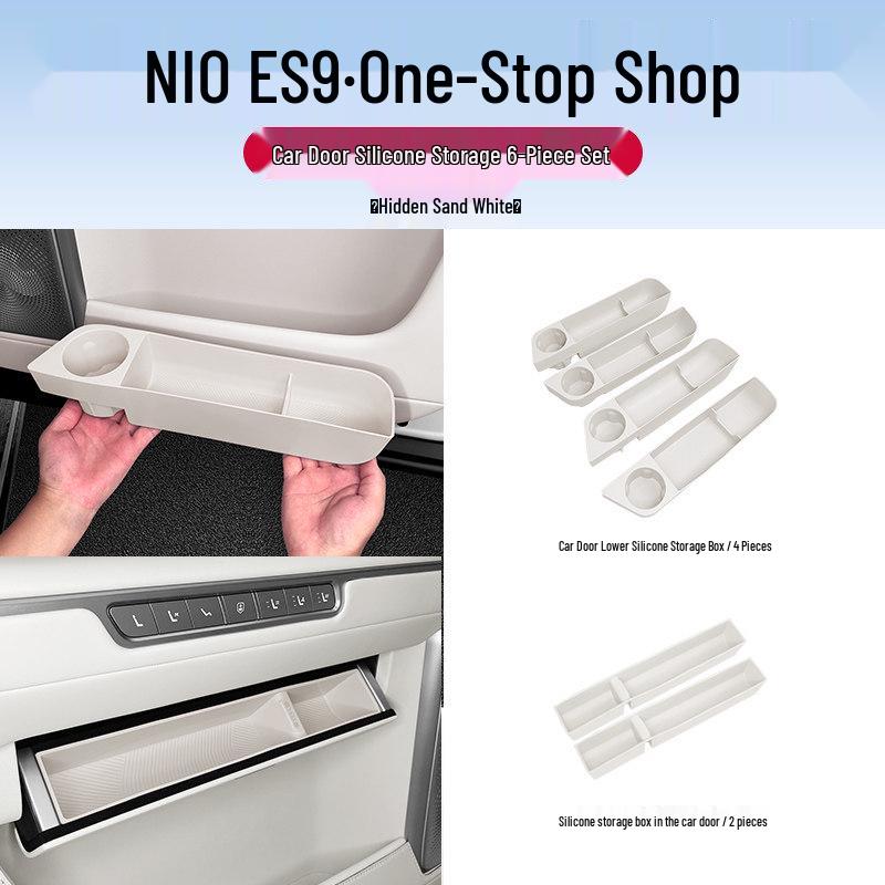 Nio ES9 Car Door Storage Organizer: Door Side Lower Box & Cup Holder Interior Accessory