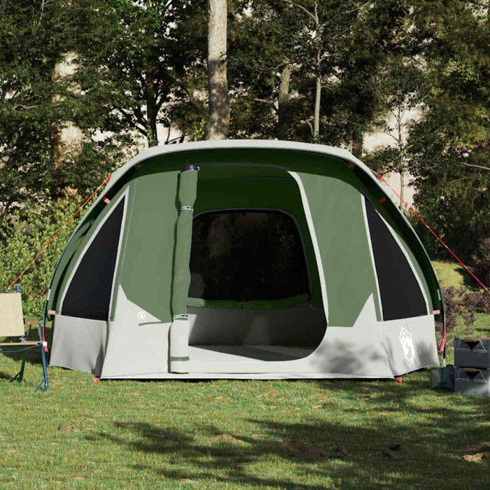 6 Person Family Cabin Tent Green Waterproof