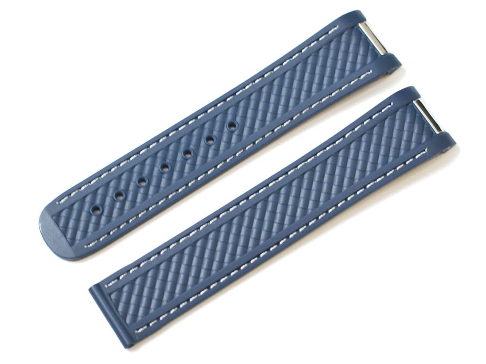 

Ремешок для часов King, совместимый с резиновым ремешком Omega для часов Seamaster Aqua Terra с пряжкой D, сменный резиновый ремешок, настоящий синий [Импортный оригинал]