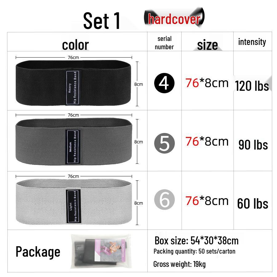 Fitness Yoga Squat & Glute Workout Resistance Band - Cotton Glute Lifting & Shaping Circle