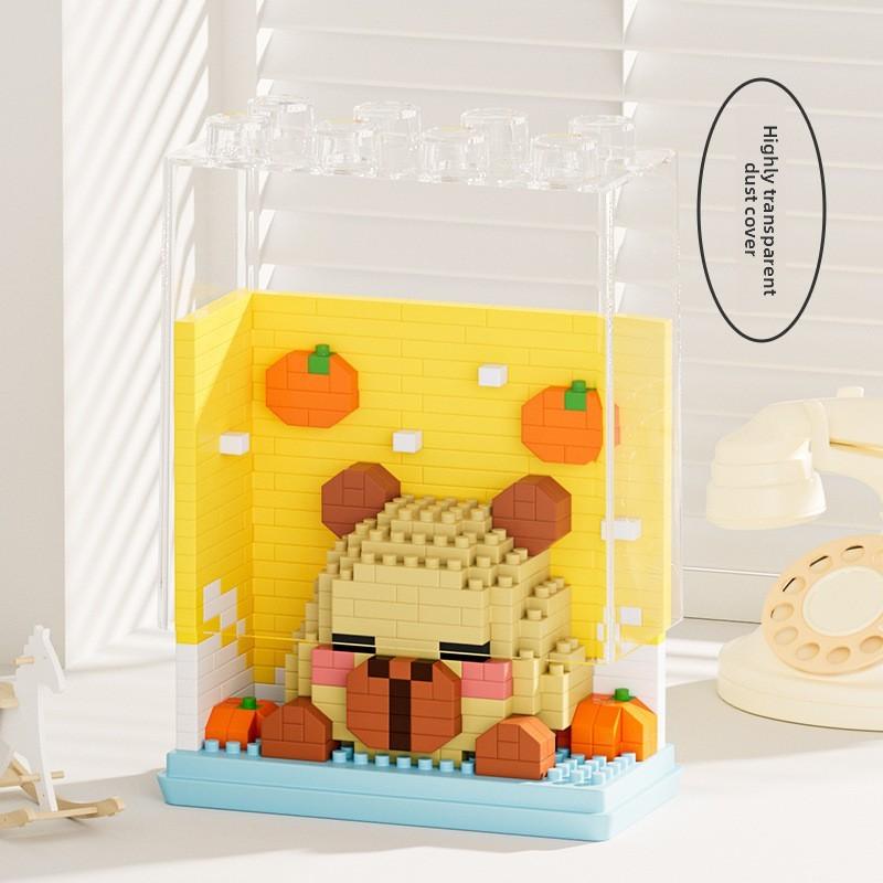 Panda Animal Themed Building Blocks Set Toy With Dust Box For Kids Fun Learning