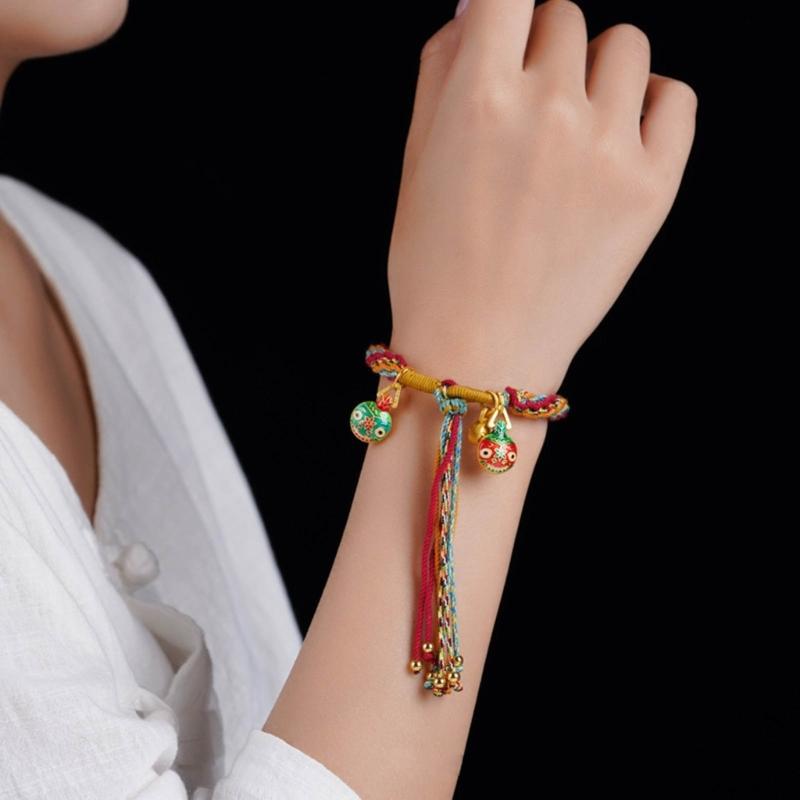 Eye Catching Colorful Braideds Bracelet Hand Woven Hand String Hand Accessory