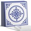 Vinyl Decorative Tiles with Graphics for Kitchen or Bathroom Pattern with Circles and Flowers 20x20x20 cm