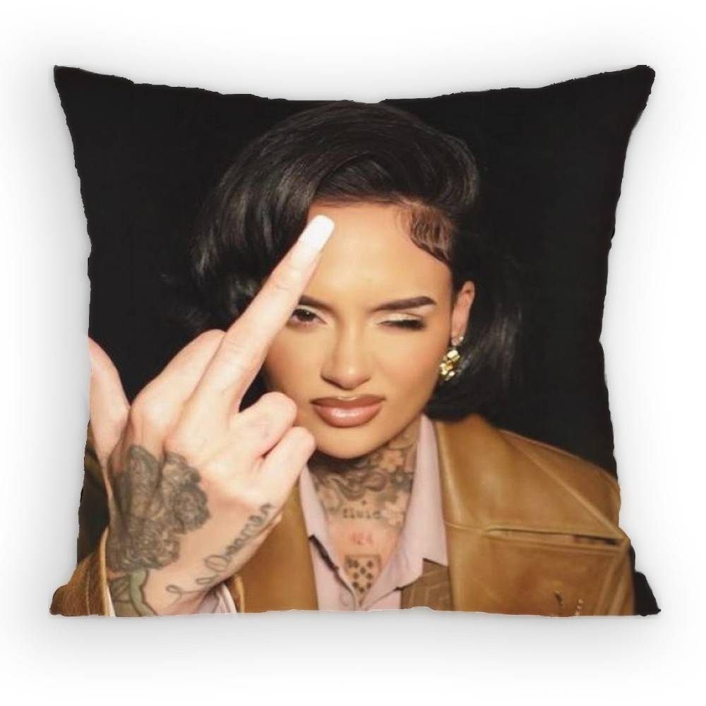Kkehlani Singer Pillow Case Antidustmite Pillowcase Invisible zipper silky short plush Sofa cushion cover