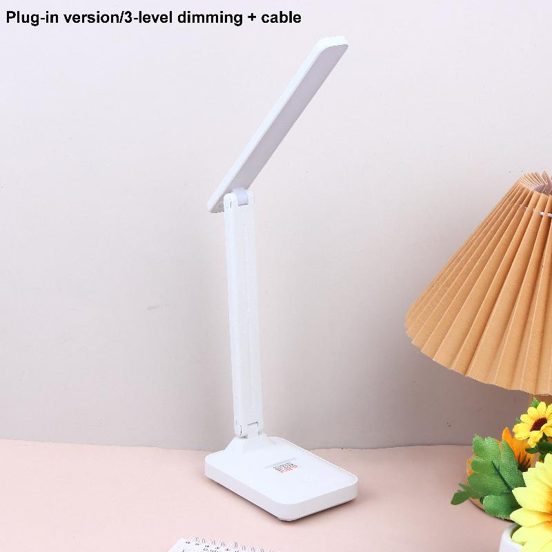 Składana Lampa Stołowa LED Lampa Biurkowa 3 Rodzaje Bezstopniowo Ściemniana Dotykowa Nocna do Czytania Ochrona Oczu Światło Nocne Ładowanie przez USB
