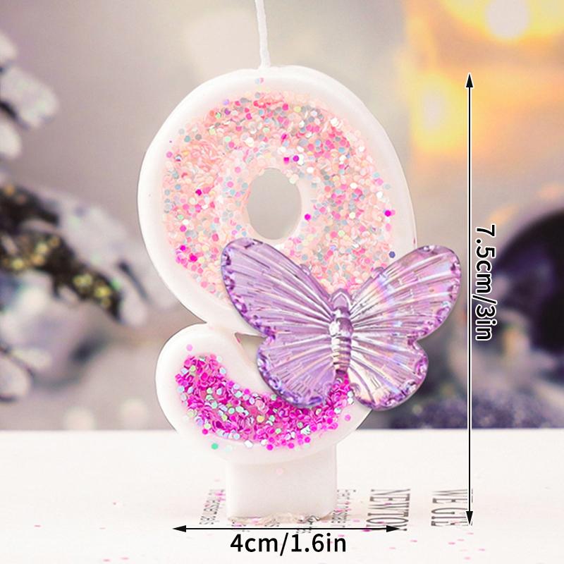 Svíčka růžová fialová narozeninové svíčky kreativní narozeninová svíčka dekorace na dort topper oceán hvězdice babyshow třpytivá ozdoba