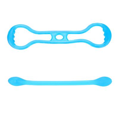 Yoga Zugseil Silikon Widerstandsband Fitnessstudio Muskelaufbau Brustexpander Set (blau)