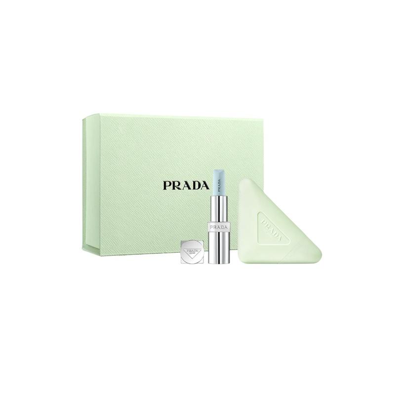 Набор макияжа Prada Бальзам для губ + крем для рук подарочный набор в коробке, легко наносится, Крем для рук Papi + банан Набор из двух предметов: #U001 синяя помада 3,8 г + крем для рук 50 мл синий