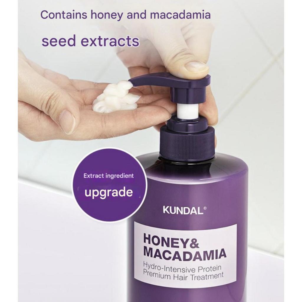 [Kundal] Honey&Macadamia Nature Shampoo 500ml +Treatment 500ml (Baby Powder)