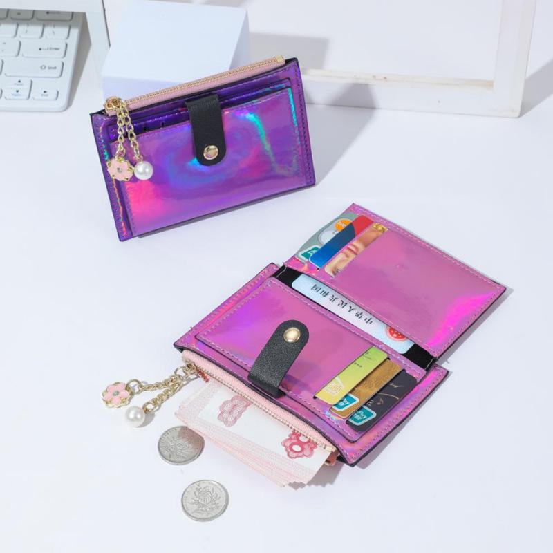 Multi-functional Card Holder & Zipper Coin Purse with Custom Logo & Multi-Card Slots, PU Material.