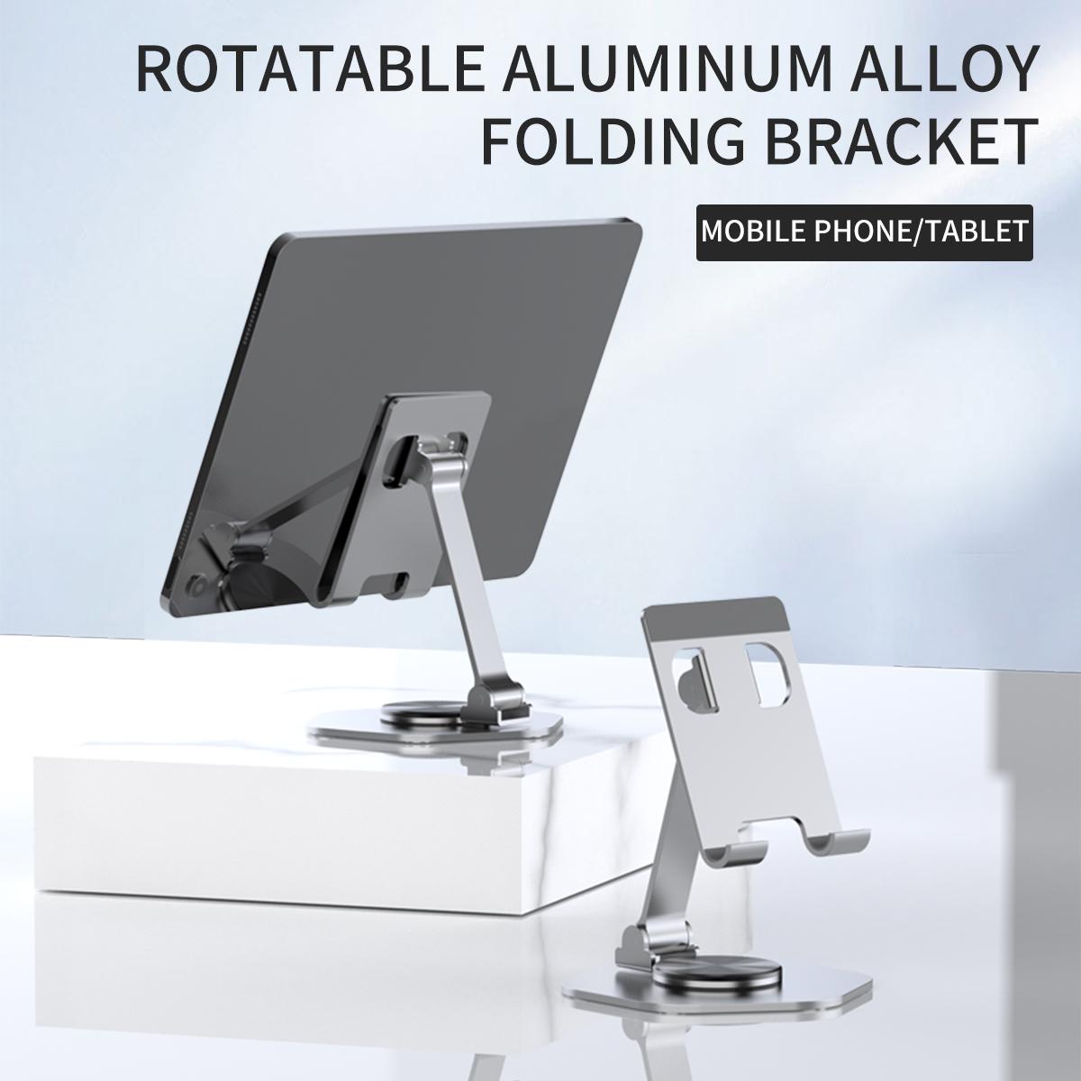 

YY-020 360 Degree Rotating Folding Phone Bracket Aluminum Alloy Tablet Stand Black