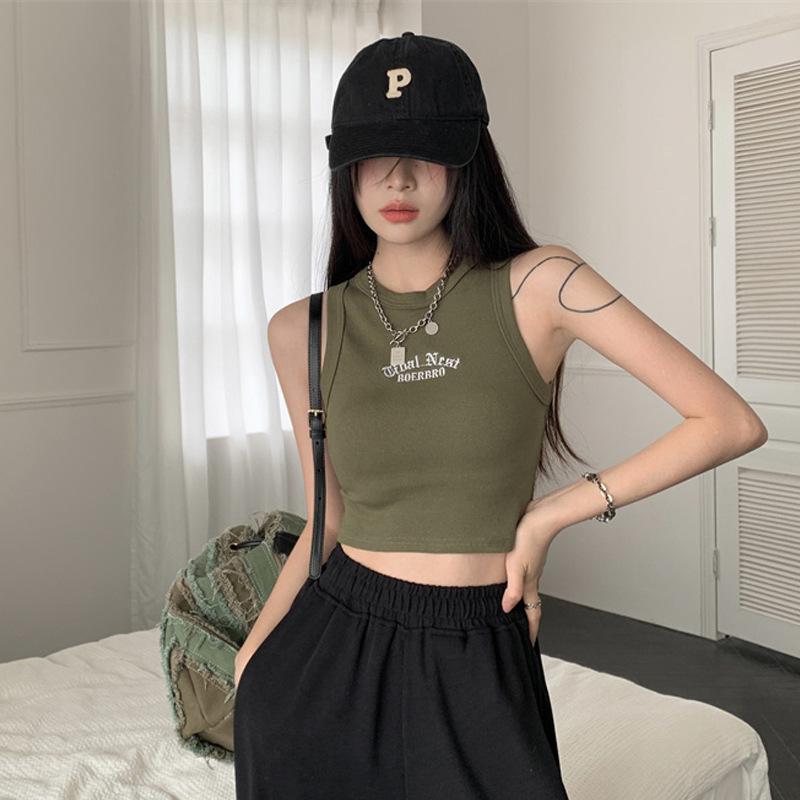 2023 Sweet Summer Crop Camisole: Cool Sleeveless Bandeau Top with Stunning Back Design