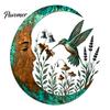 Durable Metal Craft for Garden Vintage Crescent Moon Wall Art, Fairy Witch Bee Dragonfly Iron Hanging Rustic Turquoise Home Accents Decor, Sculpture