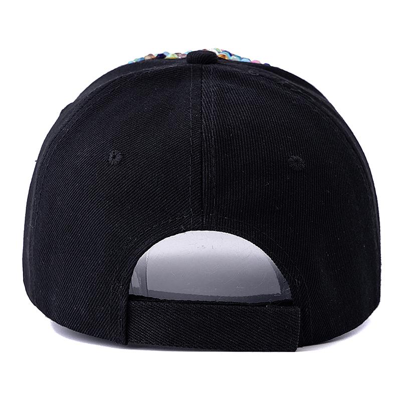Women's Diamond Inlay Adjustable Baseball Cap Casual Plain Fashion Streetwear Outdoor Hat Simple Design Hot Sale
