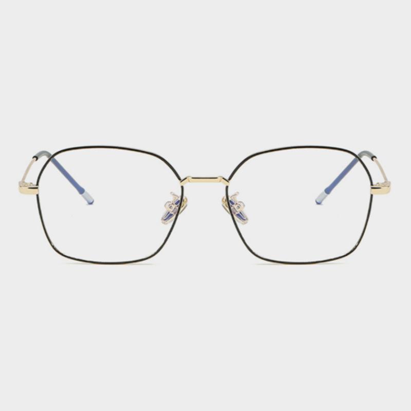 

LOOKING4U NeoRetro B11001 C4 Silver Black Blue Light Blocking Glasses none