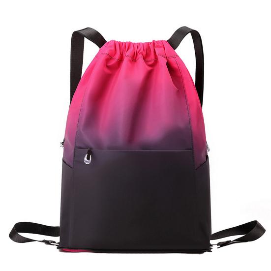 Drawstring Gym Backpack Waterproof Gradient Color Basketball Bag Foldable Sports Backpack for Men Women Soccer Training Swimmers