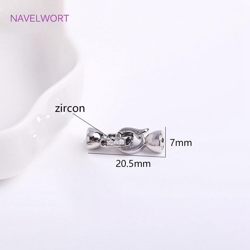 18K Gold Plated Pearl Clasps For Bracelet Making,Inlaid Zircon Brass Connector Clasps For Jewelry,DIY Accessories Wholesale