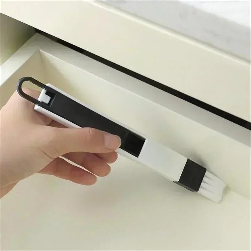 Polished Window Track Cleaning Brush Keyboard Nook Cranny Dust Shovel Portable Multifunctional Window Rail Cleaning Tool