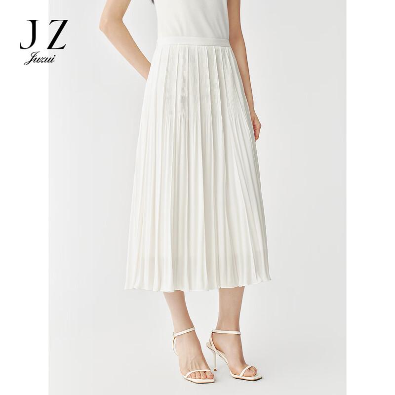 JUZUI Elegant Pleated Midi Skirt M