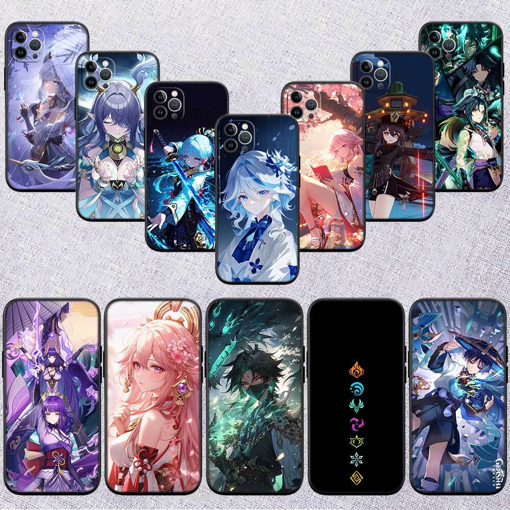 Genshin Impact Phone Case for Redmi Note 12 12S 12C 13 13C 13R 14 14S 14R 14C 11A 13X A3 A3X A4 A5 Pro Max Plus