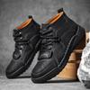 2024 New Autumn Winter High Quality Men Flat Designer Shoes Handmade Casual Leather Ankle Boots Tooling Desert Motorcycle Boots