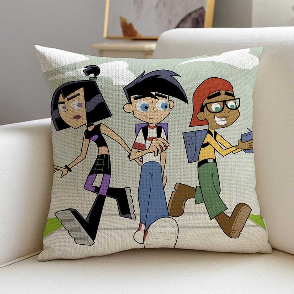 Ghostly DDanny PhantomS Cushion Cover Breathable and skinfriendly linen pillowcase square removable and washable cushion