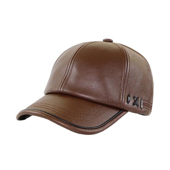 

Чоловічий капелюх Регульована бейсболка зі штучної шкіри з вітрозахисним капюшоном Щільно прилягаючий дизайн однотонний Осінь Зима Вуличний повсякденний капелюх колір світло кави