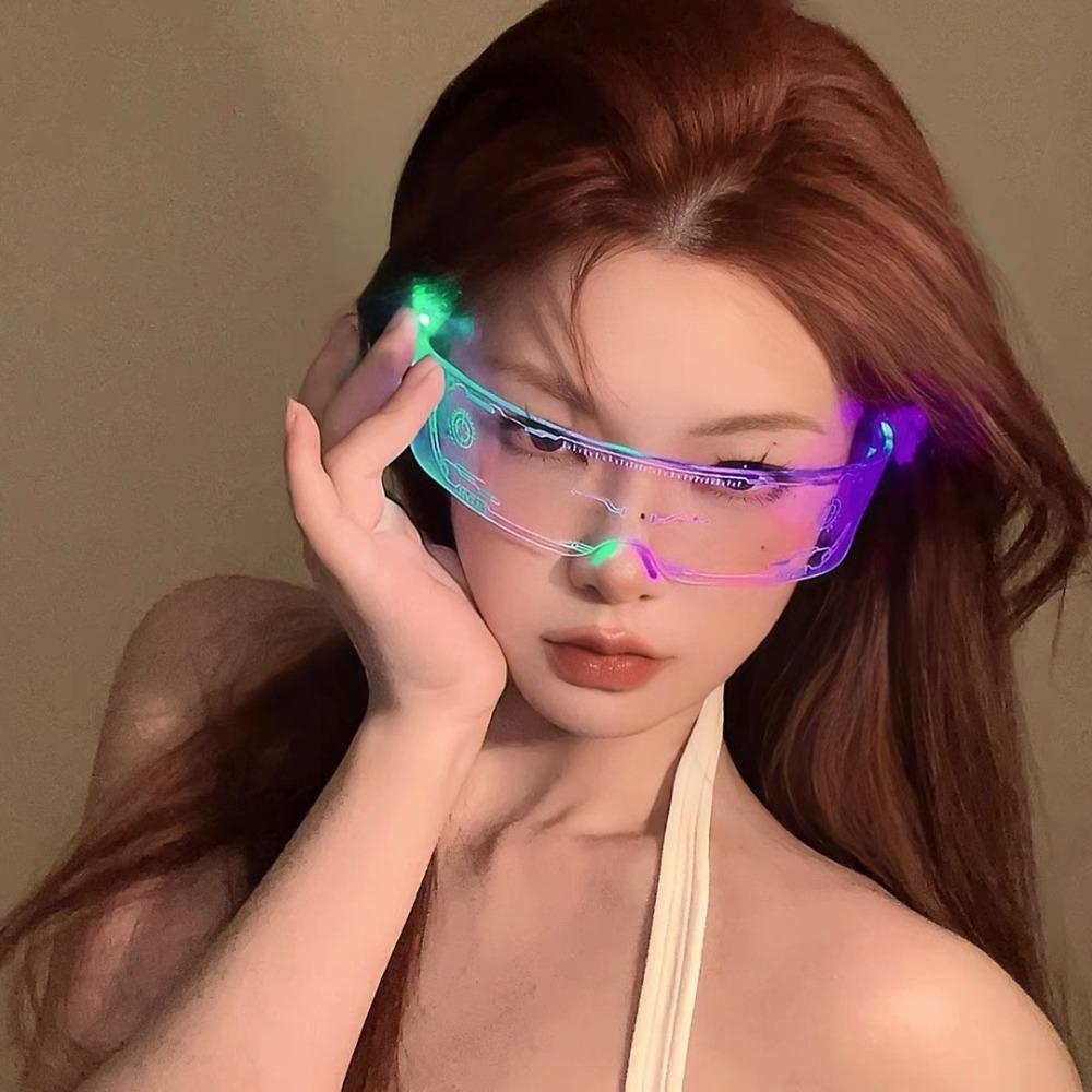 Colorful Goggles Luminous Festival Performance Props Cool LED Glasses  for Music Bar KTV