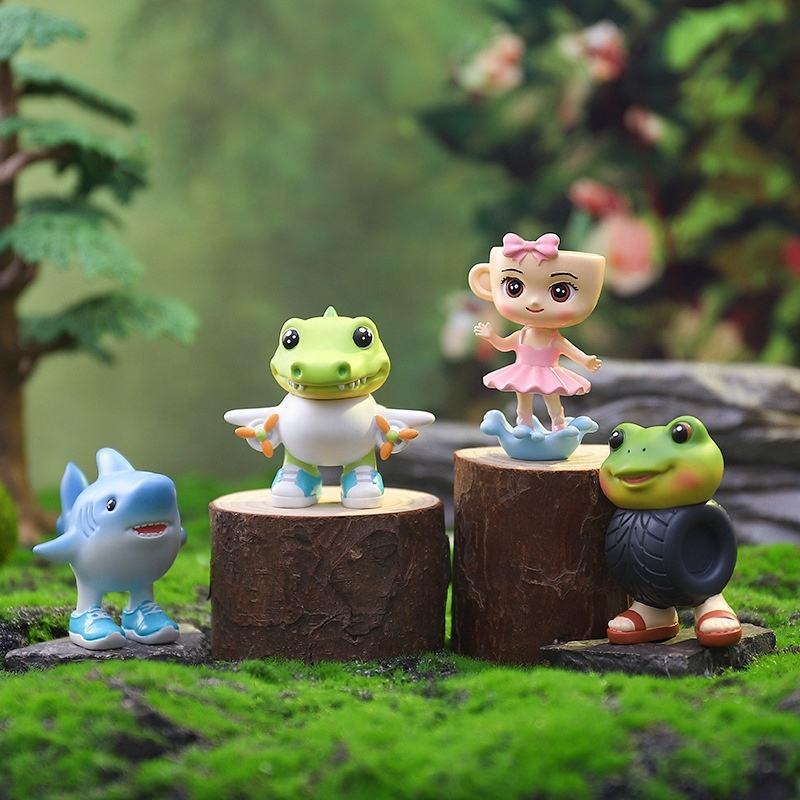 Italian Brainrot Tung Tung Sahur Figures Doll Tralalero Tralala Bombardino Crocodilo Shimpanzini Bananini Model Toy Blind Box