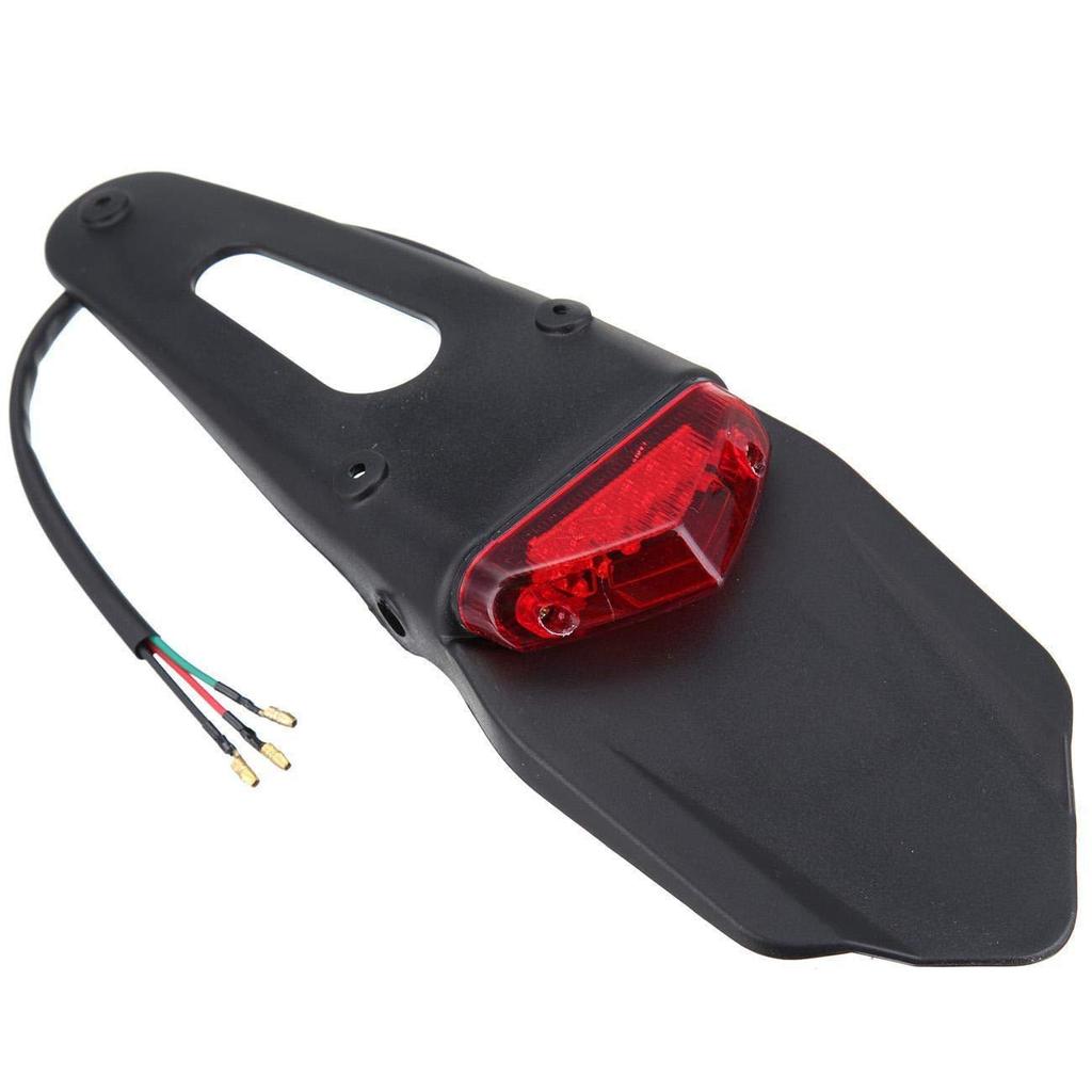 Karun Motorcycle LED Enduro Tail Lamp with Red Lens License Plate Light Universal