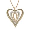 Luxury hot-selling enamel color hollow heart pendant, women's creative multi-layer hollow heart color oil necklace
