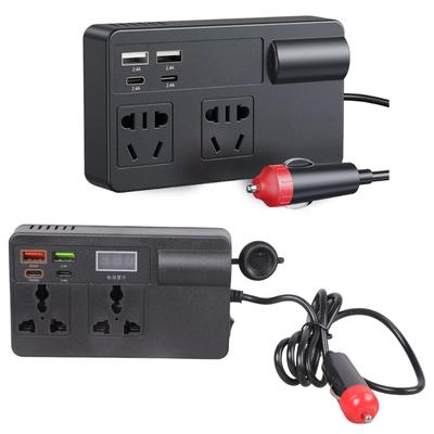 Auto-Wechselrichter 120W Auto-Reiseadapter DC12V-24V auf 220V Spannungswandler Auto-Steckeradapter Steckdose für Roadtrip
